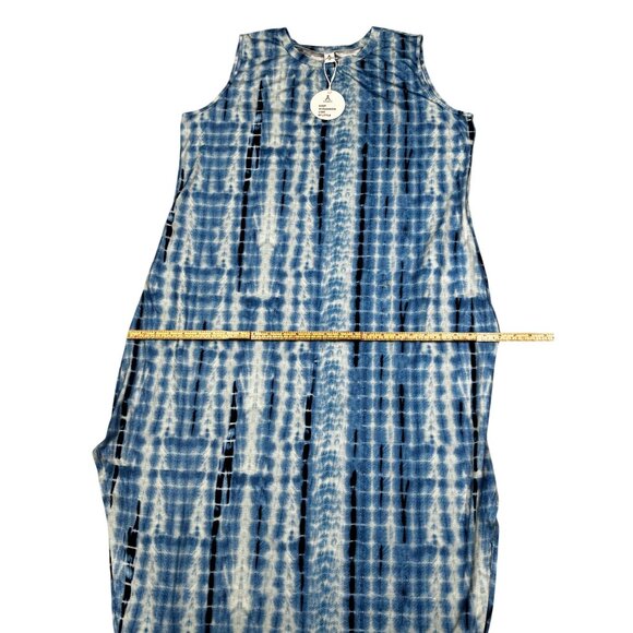 Sleeveless Blue Tie-Dye Maxi Dress With Side Pockets XXL Lightweight & Casual - Picture 6 of 10